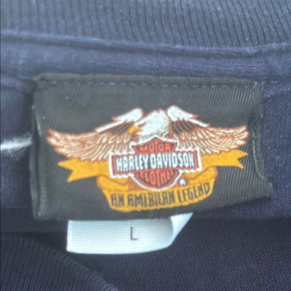 Harley-Davidson Dark Blue Long Sleeve las Vegas cafe logo. Size L - Picture 7 of 8